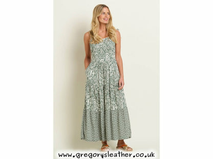 Green  Orla Maxi Dress by Brakeburn