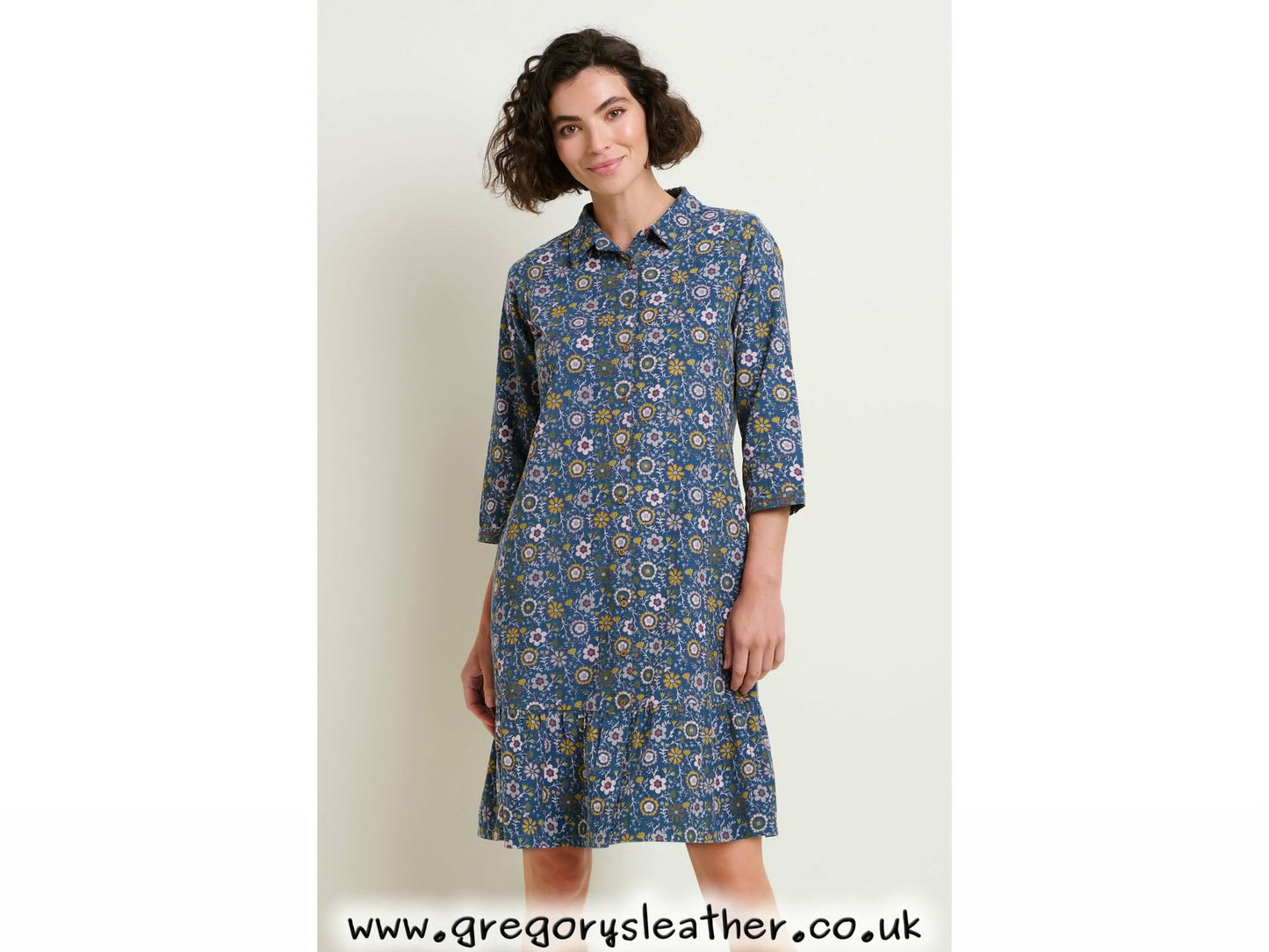 Folk Floral Cord Dress by Brakeburn