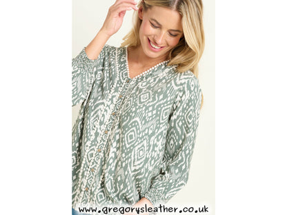 Green Orla Blouse by Brakeburn