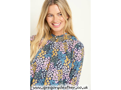 Multi Wildflower Meadow Blouse by Brakeburn