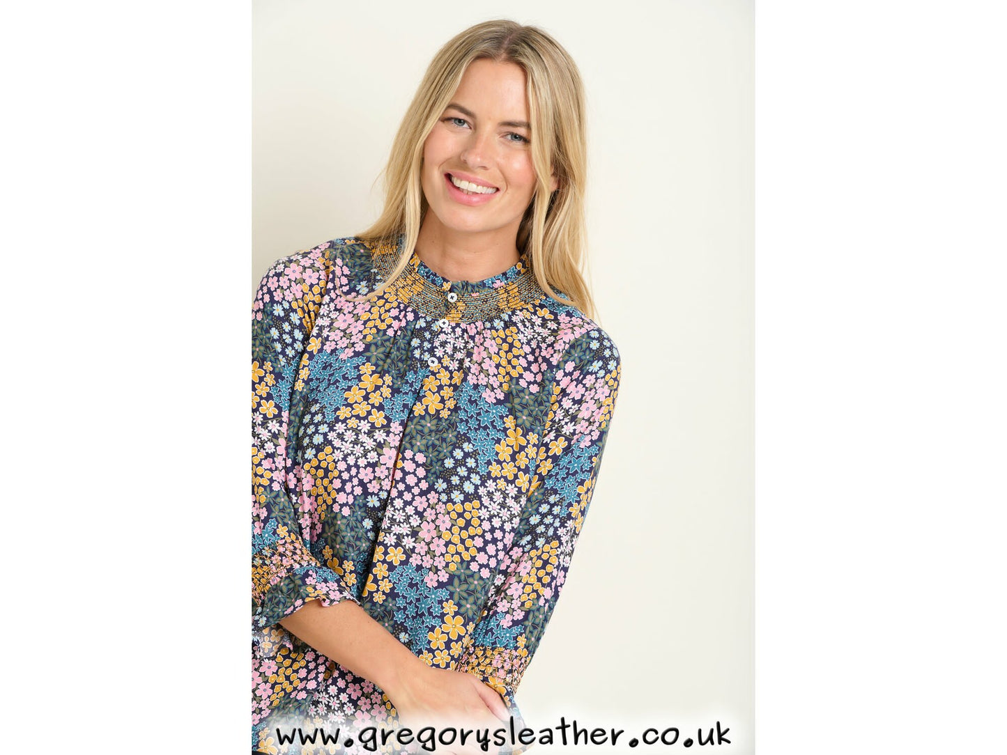 Multi Wildflower Meadow Blouse by Brakeburn