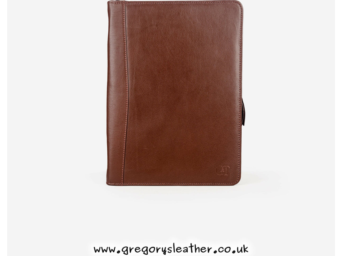 Tan  Zip-round Underarm Folio by Grains & Tan