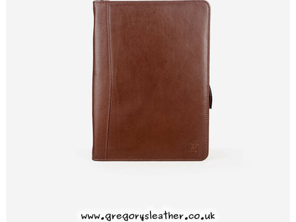 Tan  Zip-round Underarm Folio by Grains & Tan