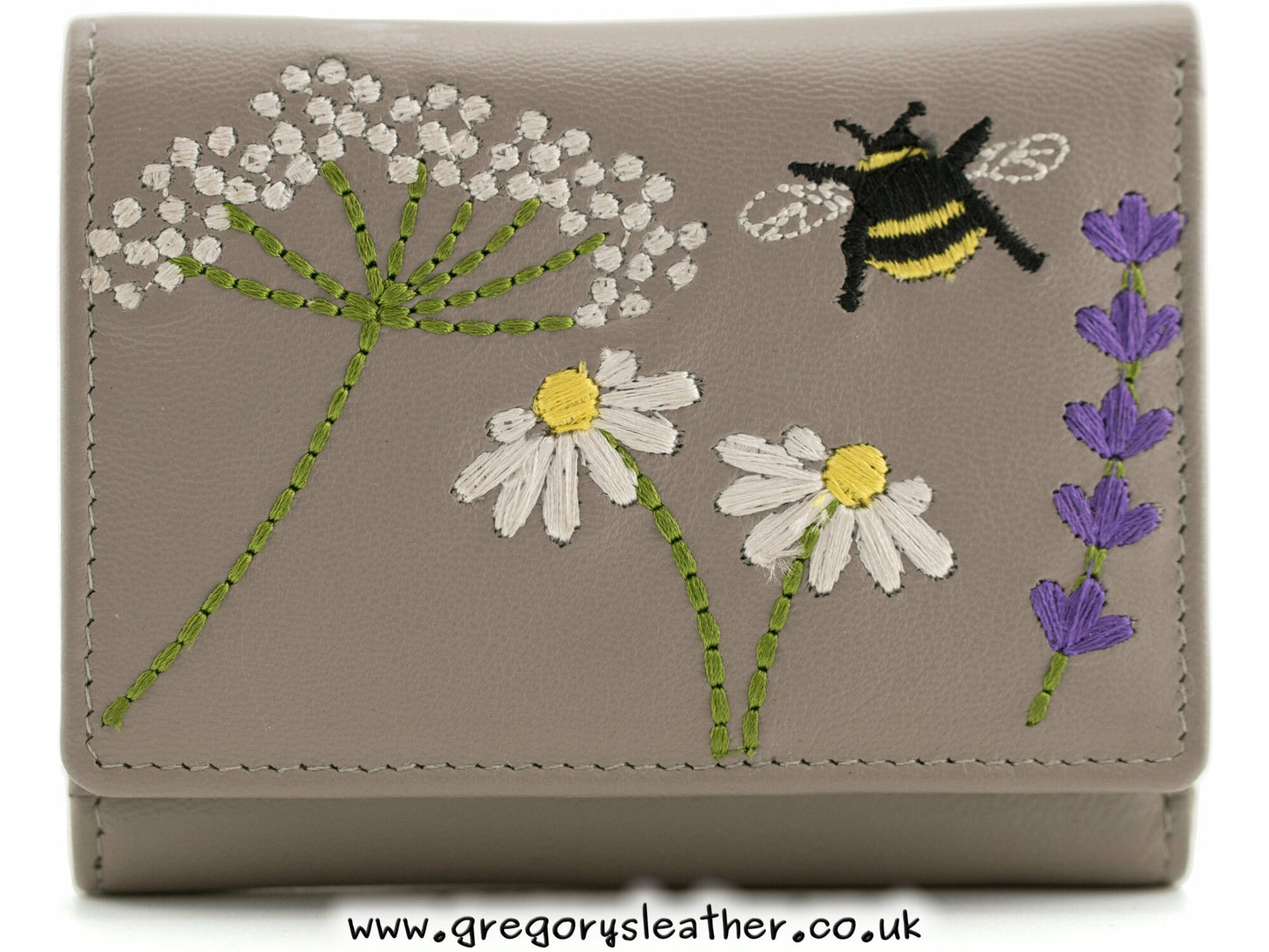 Black Blossom Tri Fold Purse - by Mala