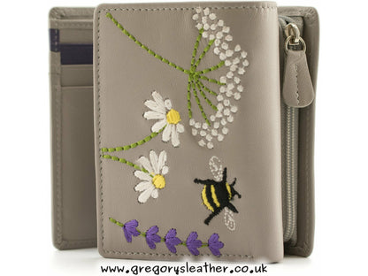 Black Blossom Tri Fold Purse - by Mala
