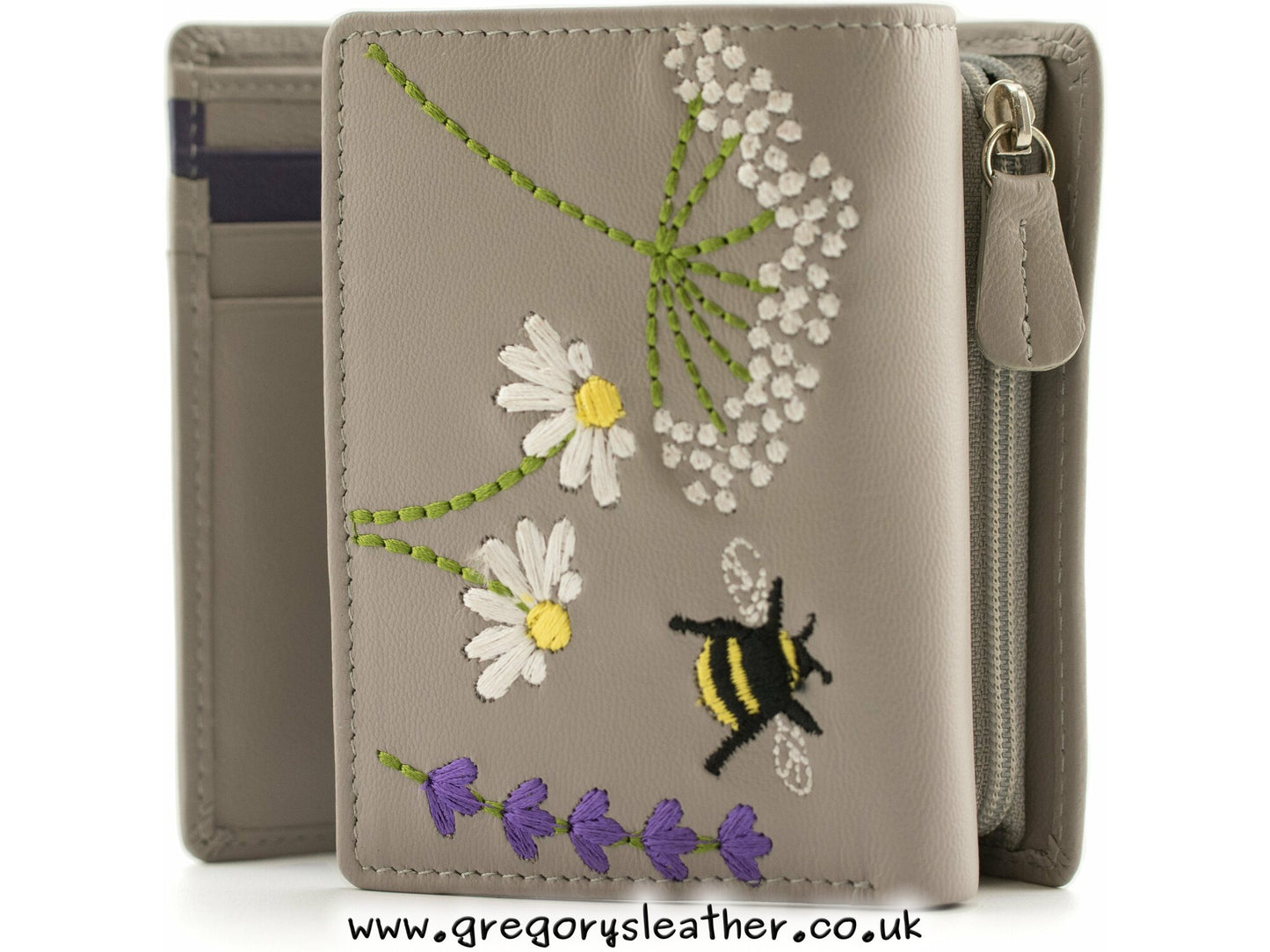 Black Blossom Tri Fold Purse - by Mala