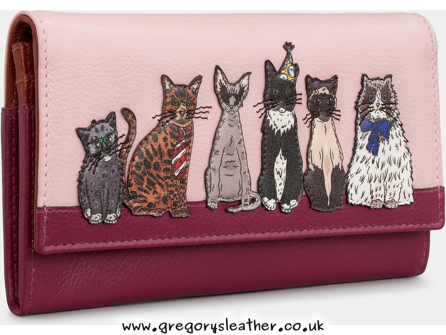 Party Cats Flap Over Leather Matinee Purse by Yoshi