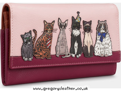 Party Cats Flap Over Leather Matinee Purse by Yoshi