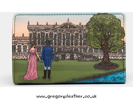 Brown Pemberley 1813 Jane Austen Zip Around Leather Purse by Yoshi