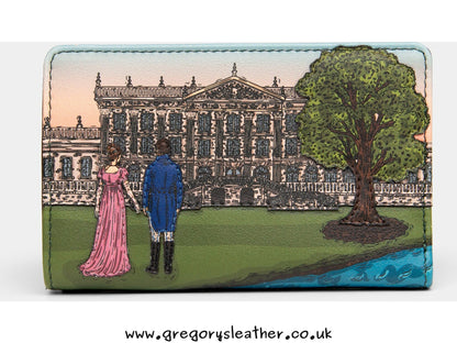 Brown Pemberley 1813 Jane Austen Zip Around Leather Purse by Yoshi