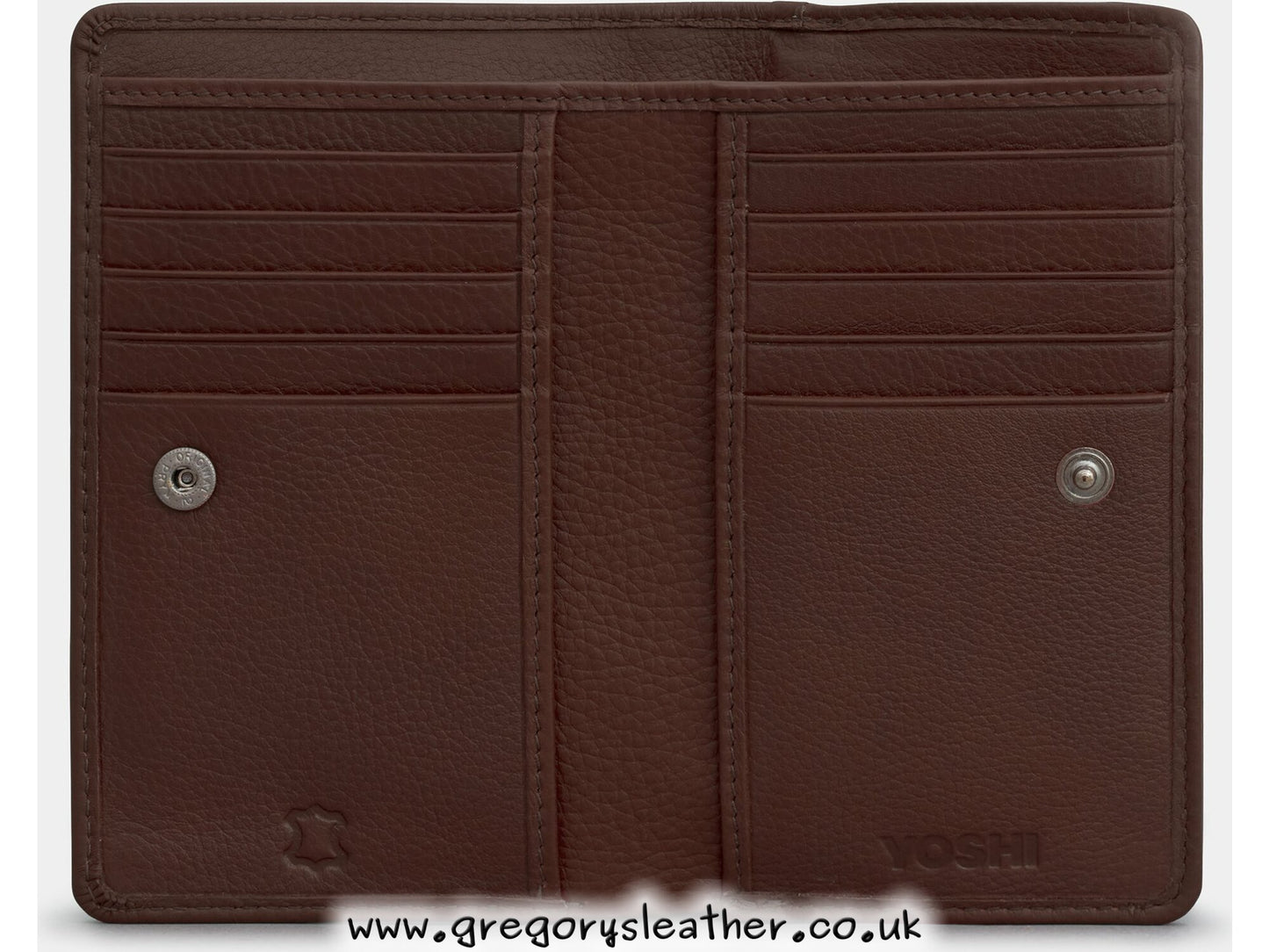 Brown Pemberley 1813 Jane Austen Zip Around Leather Purse by Yoshi