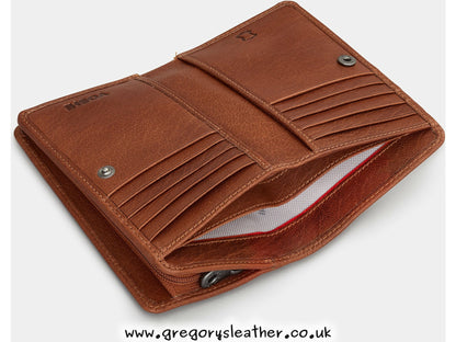 Tan William Shakespeare Shakespeare Bookworm Library Zip Around Leather Purse by Yoshi