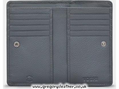 Charcoal Bronte Bookworm Library Zip Around Leather Purse by Yoshi