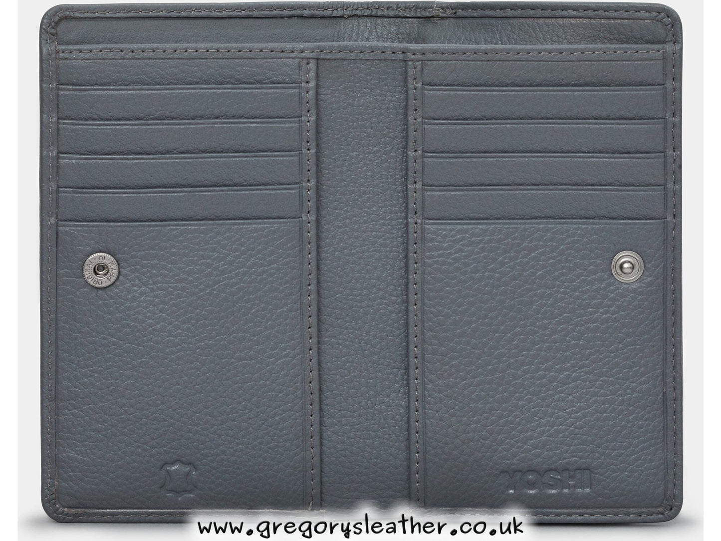 Charcoal Bronte Bookworm Library Zip Around Leather Purse by Yoshi