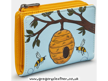 Bee Hive Leather Flap Over Purse by Yoshi