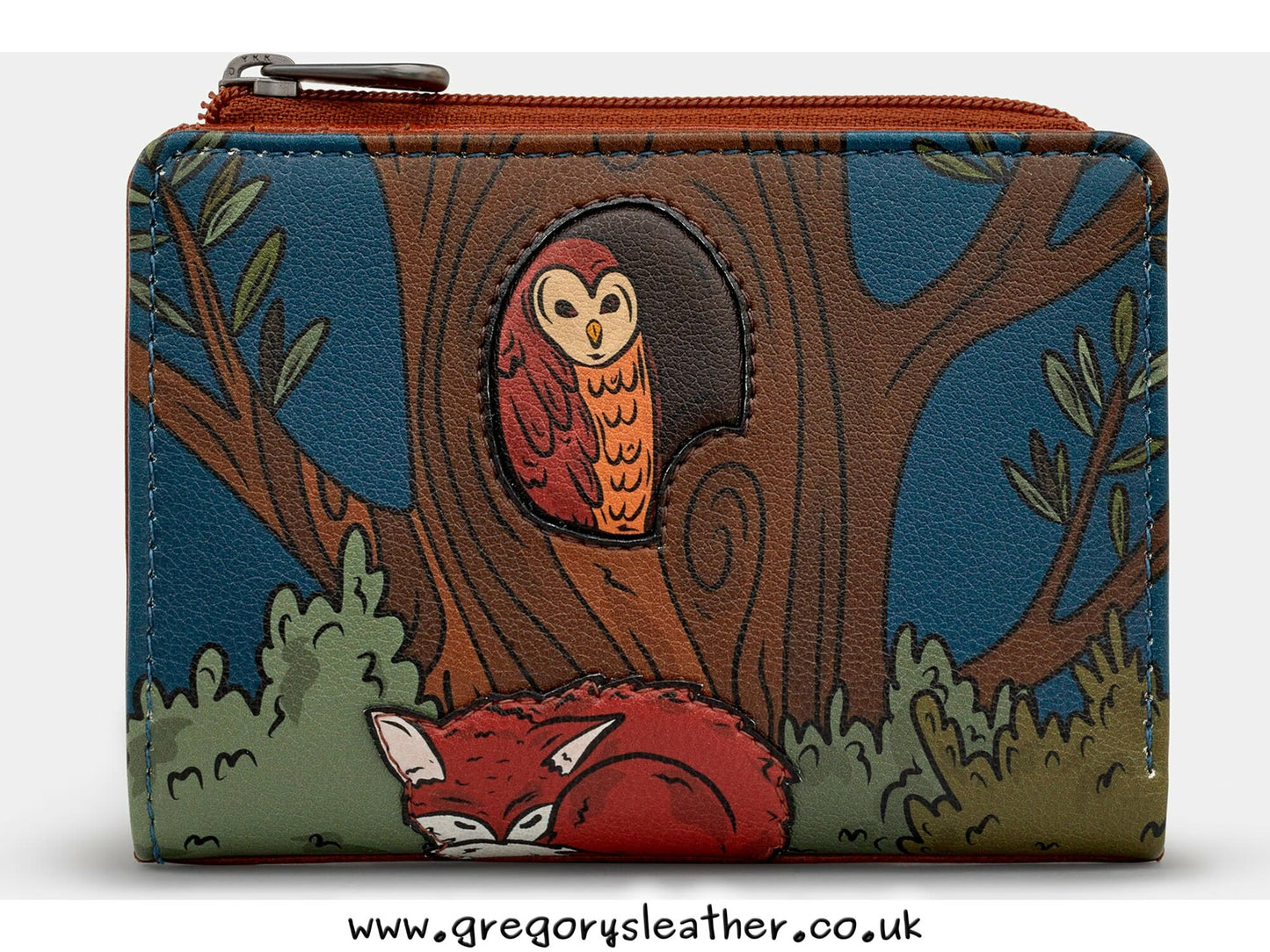 Woodland Friends Leather Flap Over Purse by Yoshi