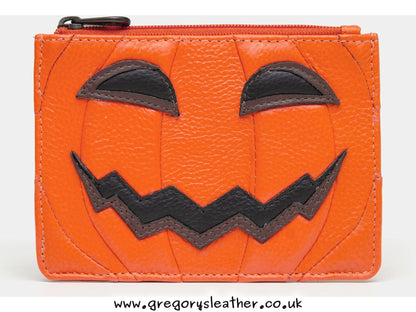 Jack O Lantern Jack O' Lantern Zip Top Leather Pumpkin Purse by Yoshi