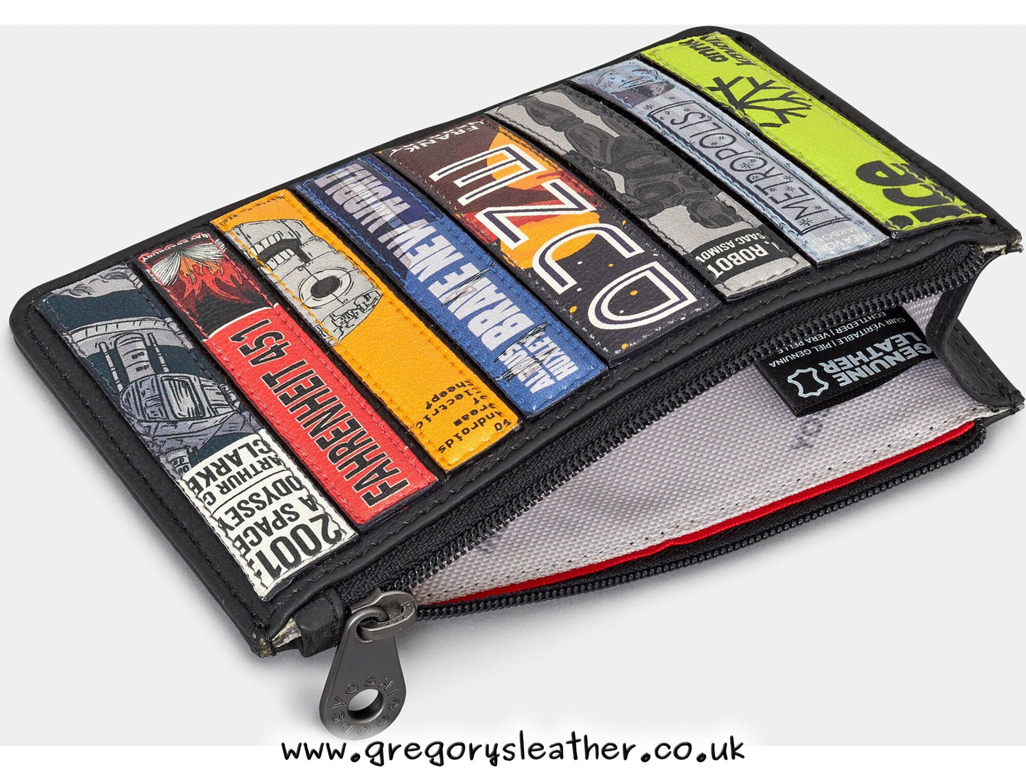 Bookworm Sci-Fi Sci-Fi Bookworm Zip Top Leather Purse by Yoshi