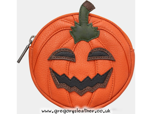 Jack O Lantern Jack O' Lantern Zip Around Leather Pumpkin Purse by Yoshi