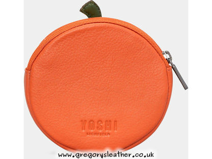 Jack O Lantern Jack O' Lantern Zip Around Leather Pumpkin Purse by Yoshi