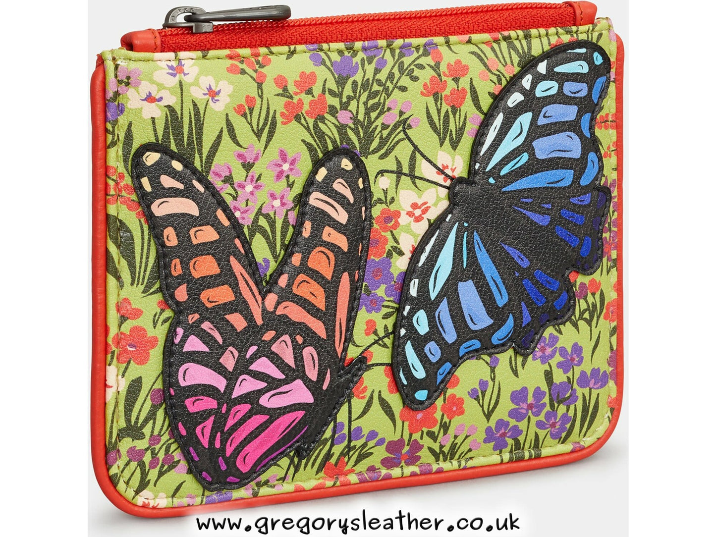 Beautiful Butterflies Leather Zip Top Purse by Yoshi