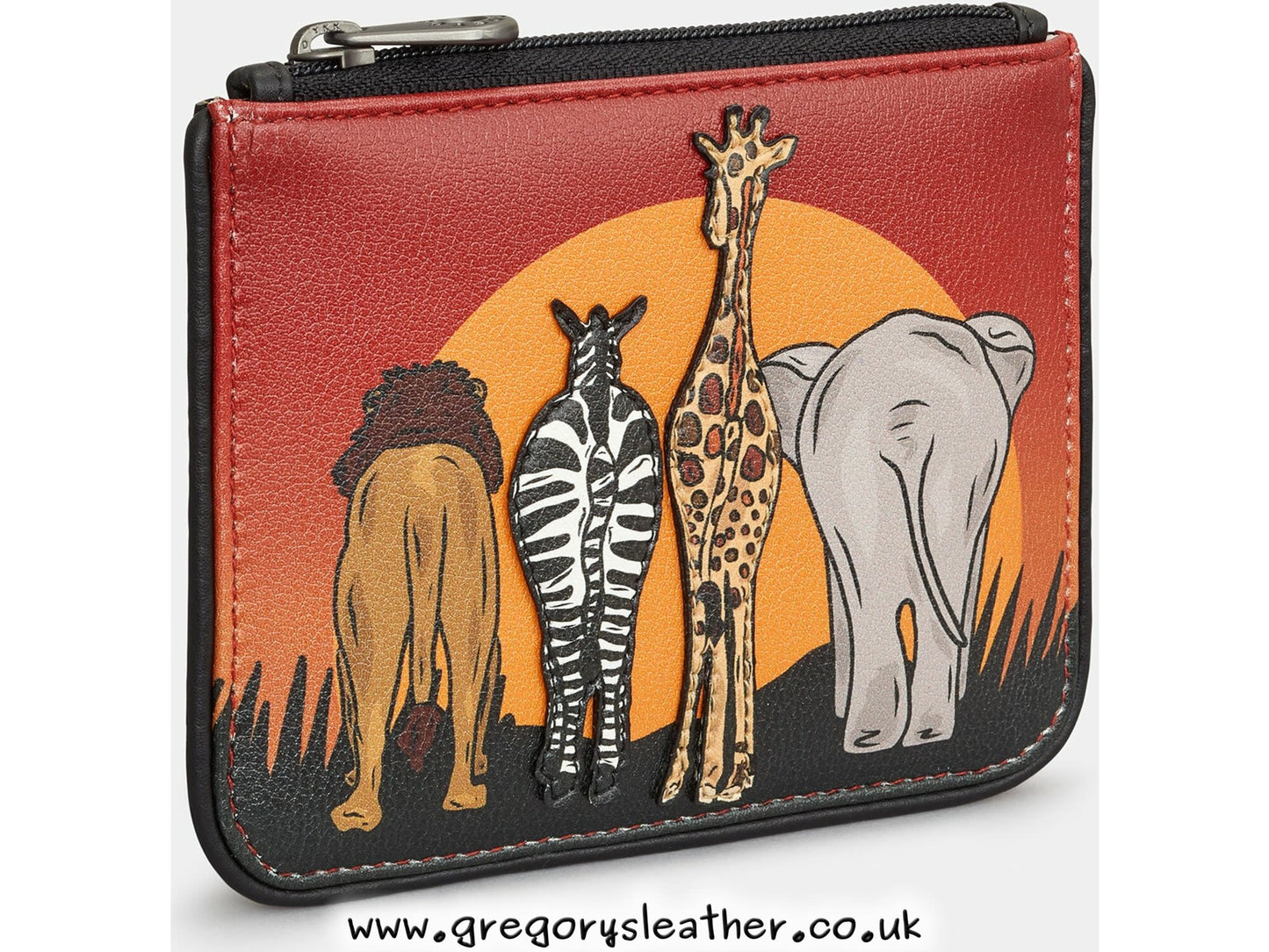 On Safari Leather Zip Top Safari Purse by Yoshi