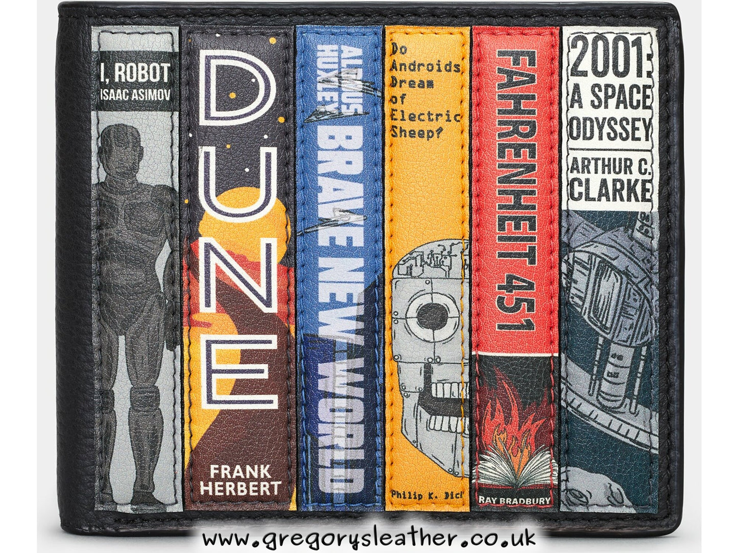 Bookworm Sci-Fi Sci-Fi Bookworm Leather Wallet by Yoshi