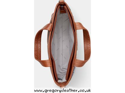 Tan William Shakespeare Shakespeare Bookworm Leather Grab Bag by Yoshi