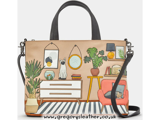 Black Cat Lounge Leather Grab Bag by Yoshi