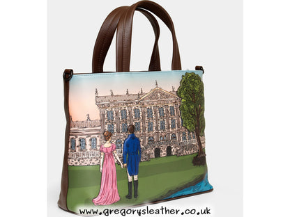 Brown Pemberley 1813 Jane Austen Leather Grab Bag by Yoshi