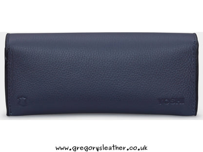 Navy Jane Austen Bookworm Leather Glasses Case by Yoshi
