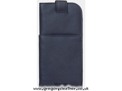 Navy Jane Austen Bookworm Library Leather Glasses Case by Yoshi