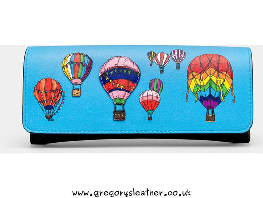 Balloon Festival Leather Glasses Case by Yoshi