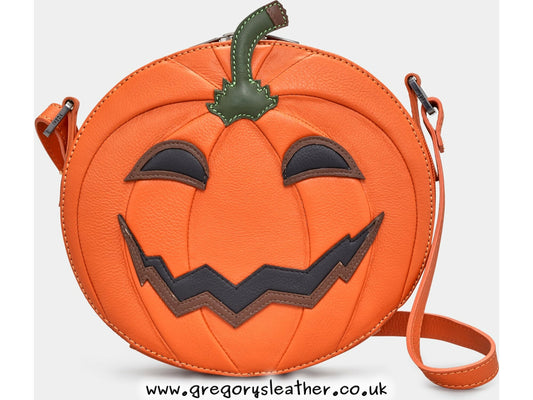 Jack O Lantern Jack O' Lantern Leather Cross Body Bag by Yoshi