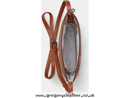 Tan Shakespeare Bookworm Leather Cross Body Bag by Yoshi
