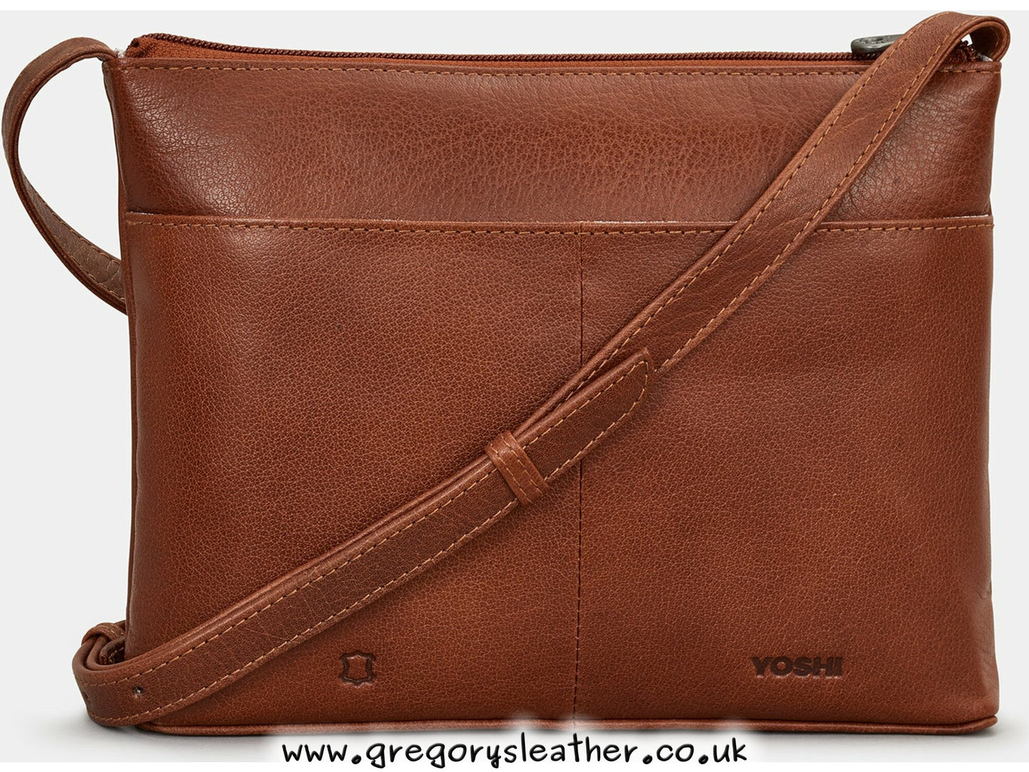 Tan Shakespeare Bookworm Leather Cross Body Bag by Yoshi