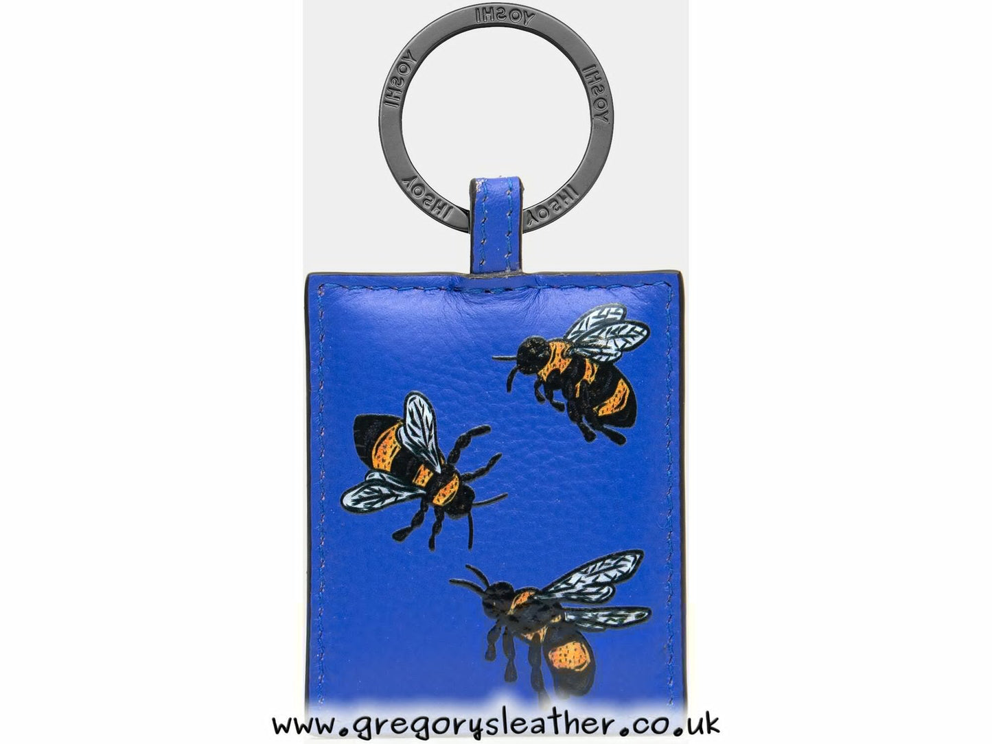 Blue Sweet Bees Leather Keyring by Yoshi