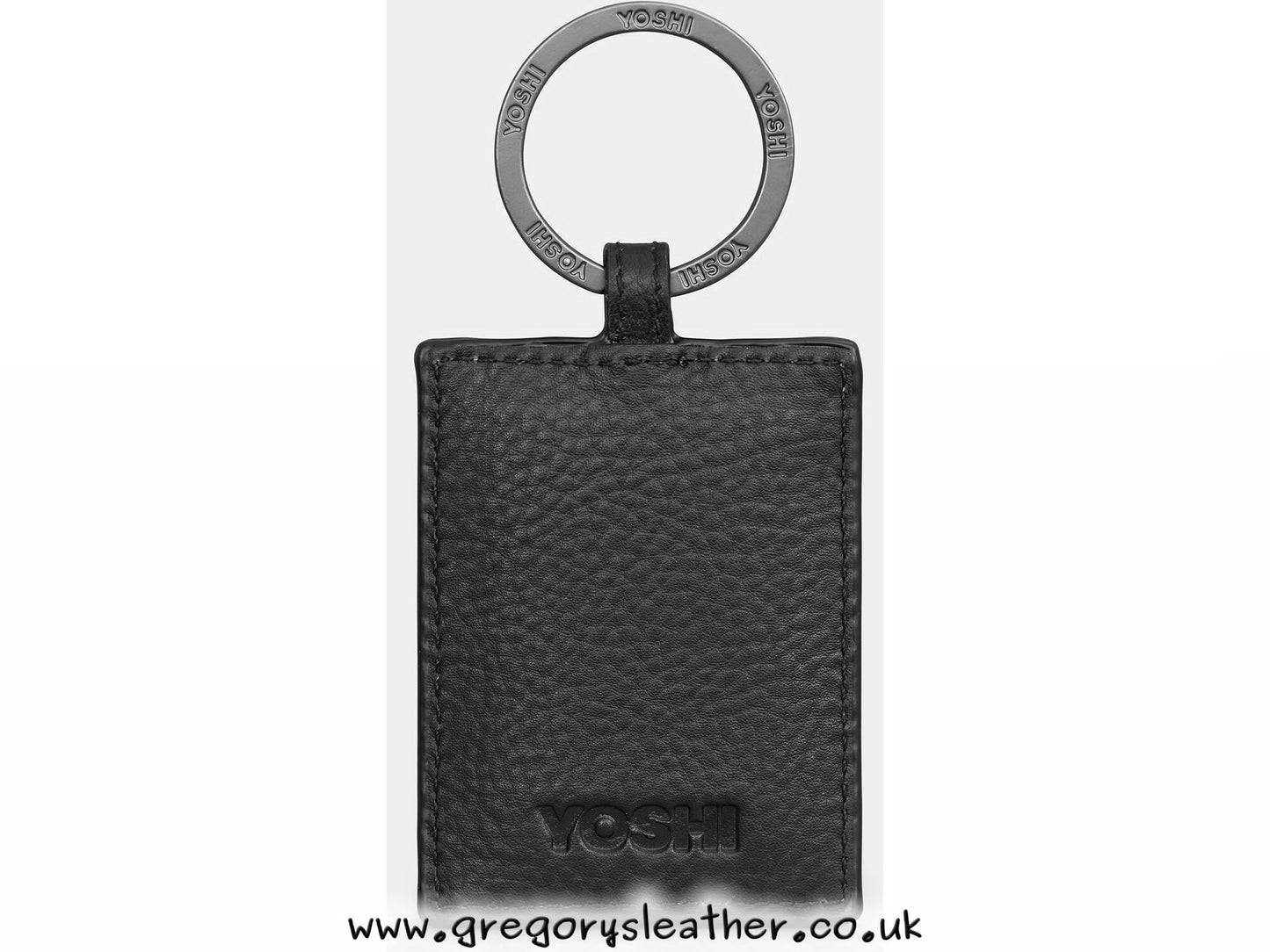 Black Highland Cow Leather Keyring by Yoshi