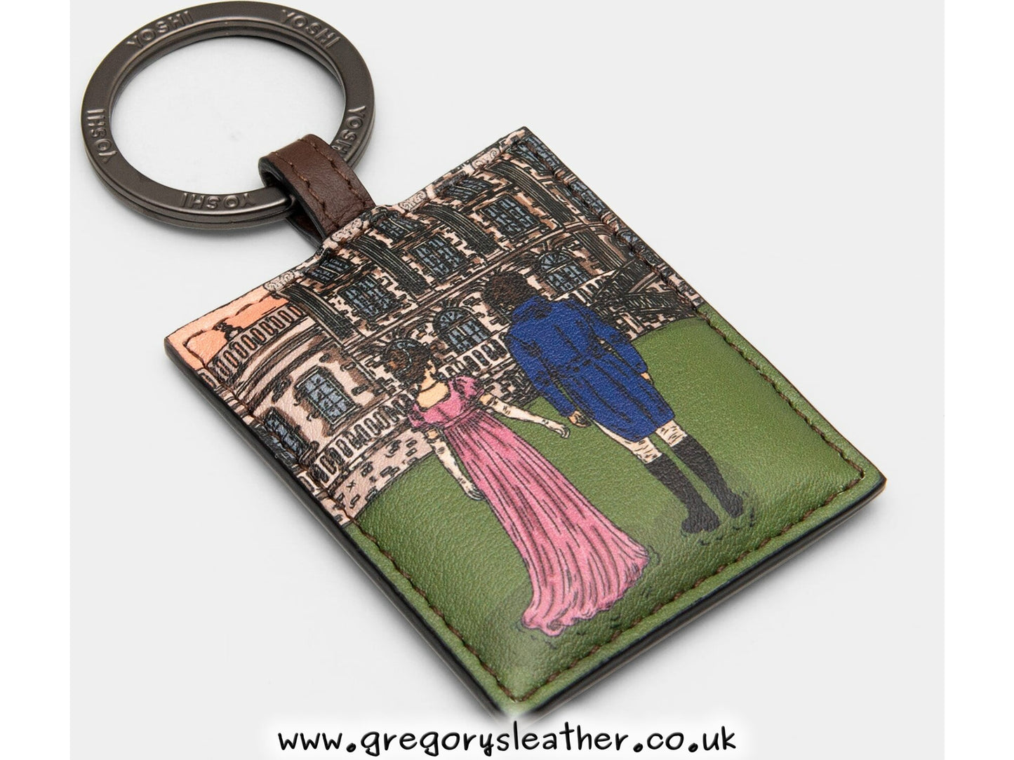Brown Pemberley 1813 Jane Austen Pemberley Leather Keyring by Yoshi