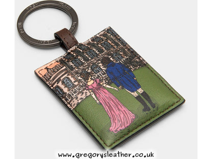 Brown Pemberley 1813 Jane Austen Pemberley Leather Keyring by Yoshi