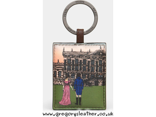 Brown Pemberley 1813 Jane Austen Pemberley Leather Keyring by Yoshi
