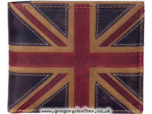 Brown Union Jack Collection Union Jack Basic Wallet - RFID by Mala