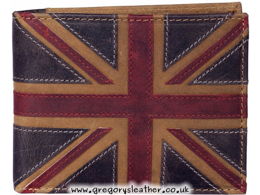 Brown Union Jack Collection Union Jack Coin Wallet - RFID by Mala