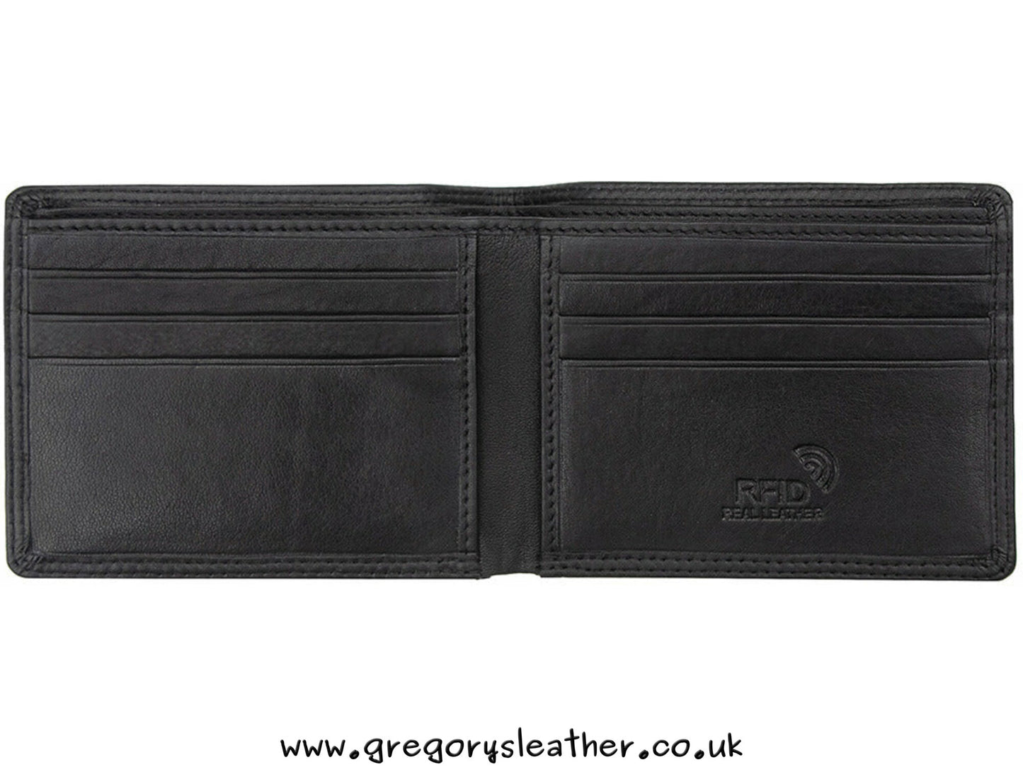 Black Washington Bifold Leather Wallet - by Prime Hide