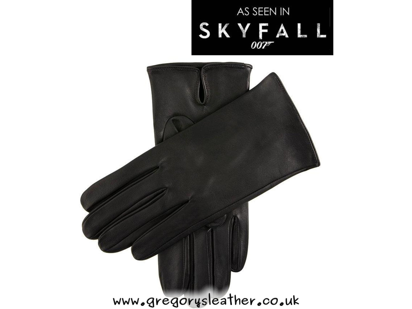 Black James Bond Leather Glove by Dents