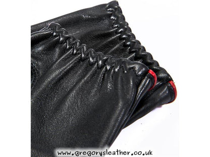 Black Delta Classic Leather Driving Gloves by Dents