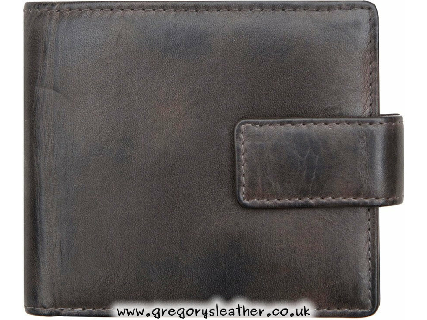 Brown Ridgeback Bifold Leather Wallet With Large Coin Pocket - by Prime Hide