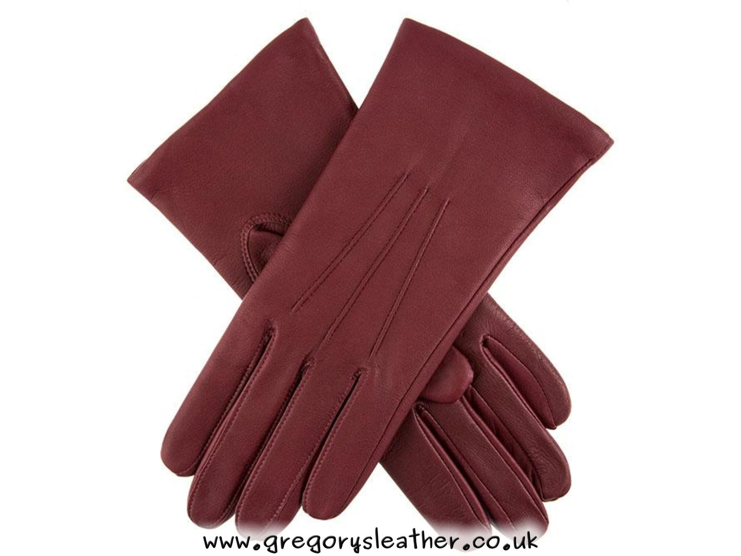 Claret Emma Classic Hairsheep Leather Gloves by Dents