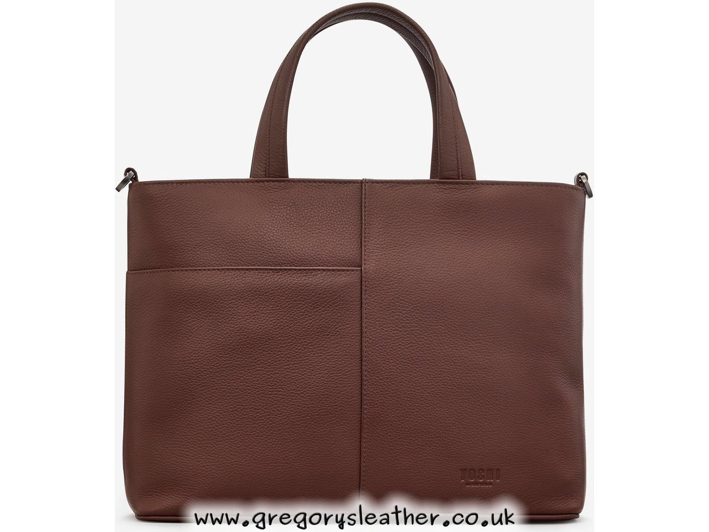 Brown Bookworm Library Leather Grab Bag by Yoshi