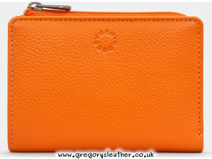 Orange Jackson Flap Over Leather Purse by Yoshi